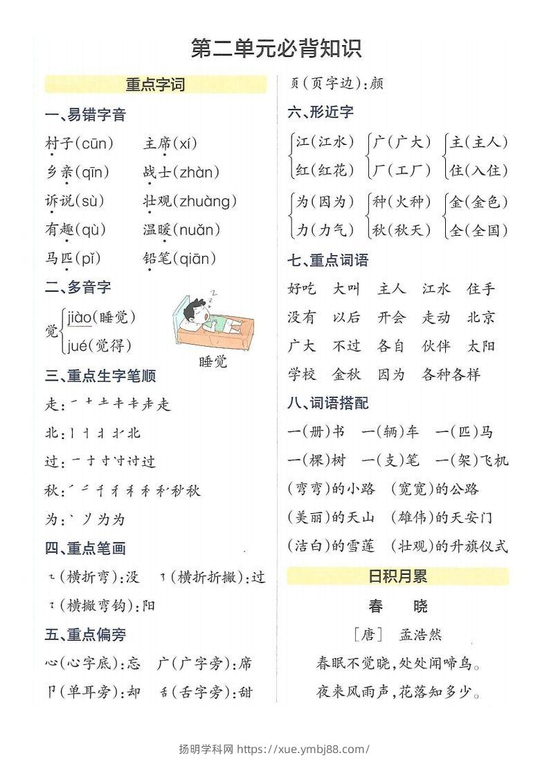 图片[3]-5_一年级下册语文知识点总结-扬明学科网