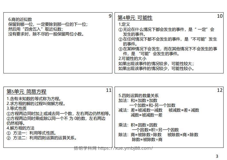 图片[3]-【人教五年级】数学上册必背笔记-扬明学科网