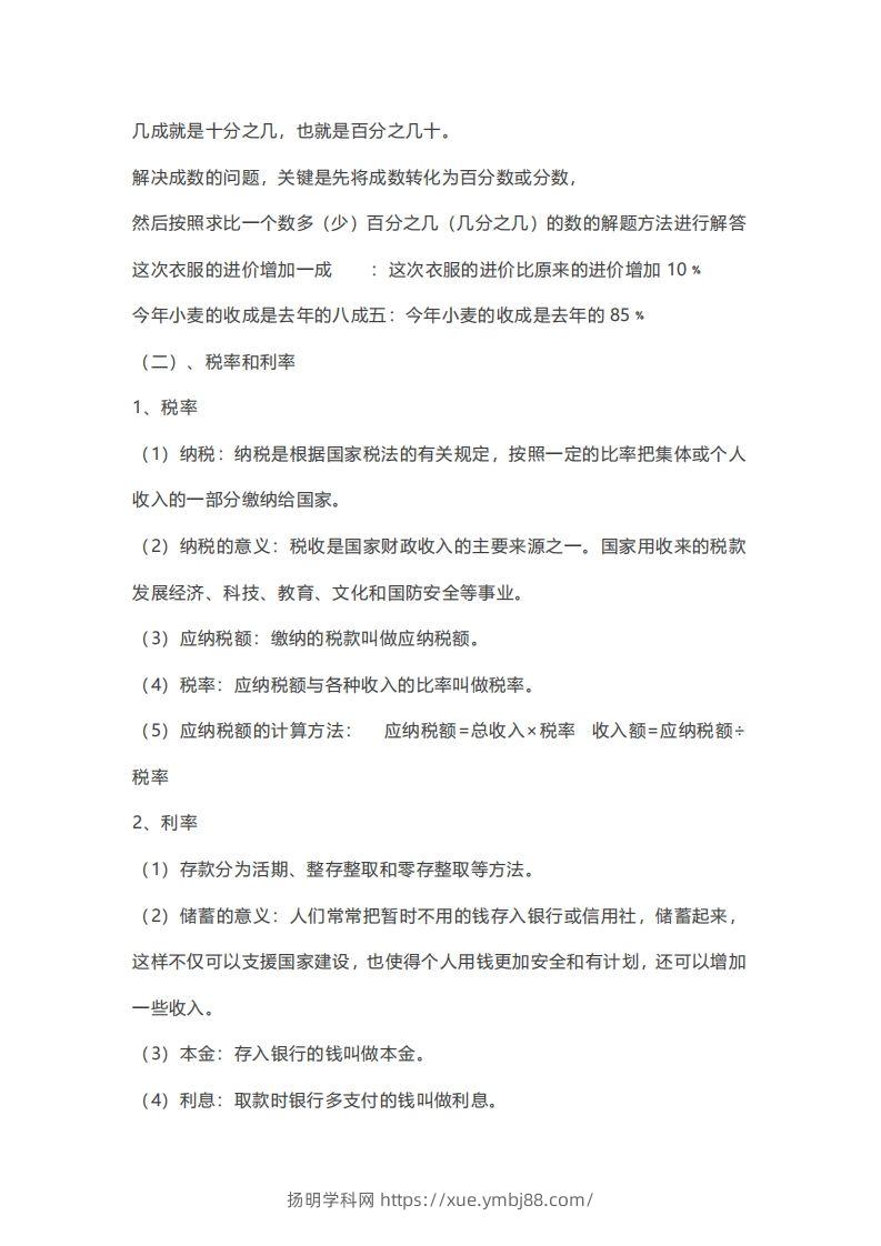 图片[3]-数学六年级下册必背知识点汇总-扬明学科网