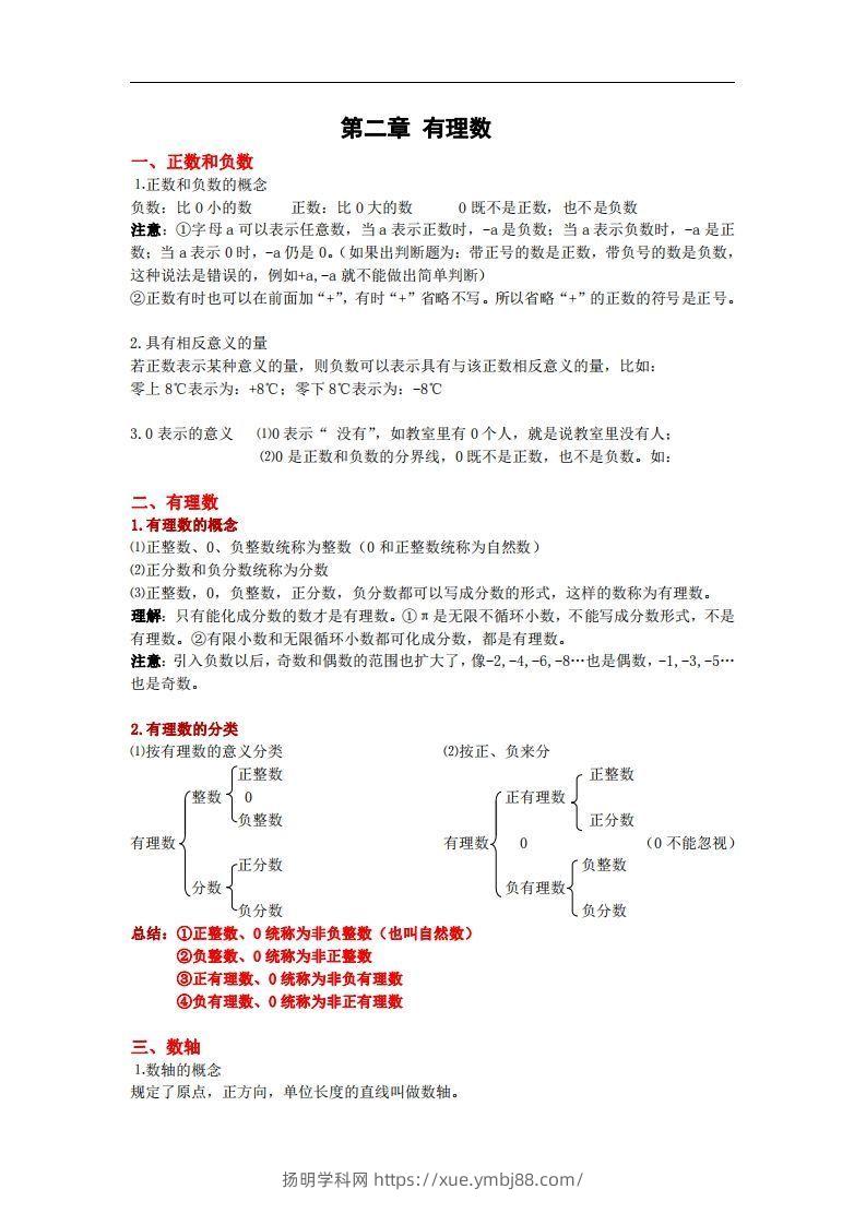 图片[3]-2.苏科版数学七年级上册知识点总结(1)-扬明学科网