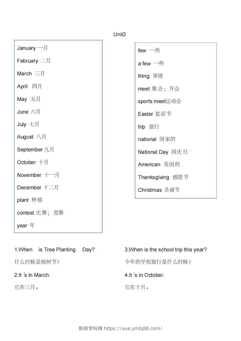 图片[3]-五年级英语下册单词表1（人教PEP版）-扬明学科网
