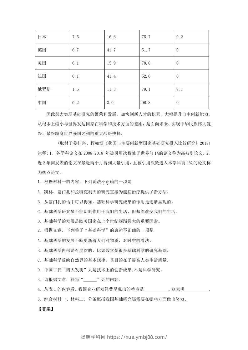 图片[3]-2019-2020年北京市东城区高二语文上学期期末试题及答案(Word版)-扬明学科网