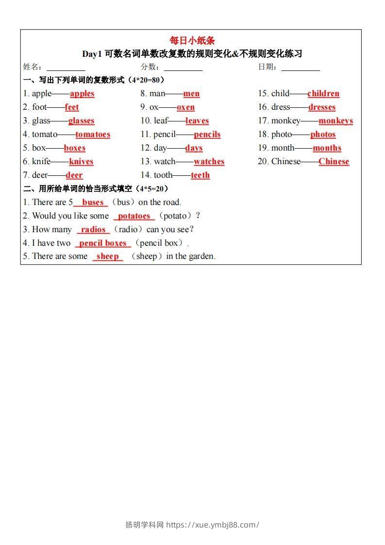 图片[2]-合并版小学语法每日小纸条-扬明学科网