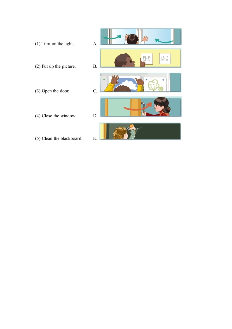 图片[2]-四年级英语上册Unit1_A_Let’s_learn同步习题（人教版一起点）-扬明学科网