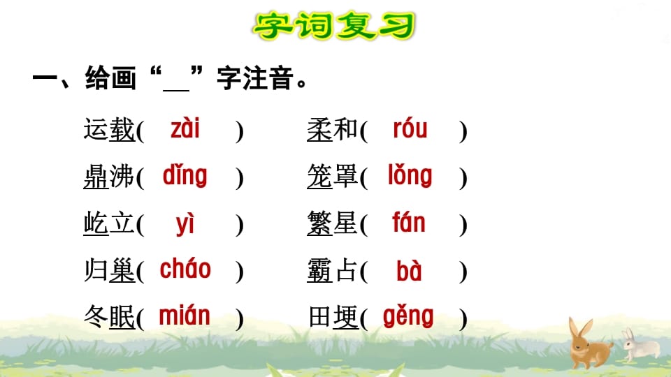 图片[2]-四年级语文上册第1单元复习-扬明学科网