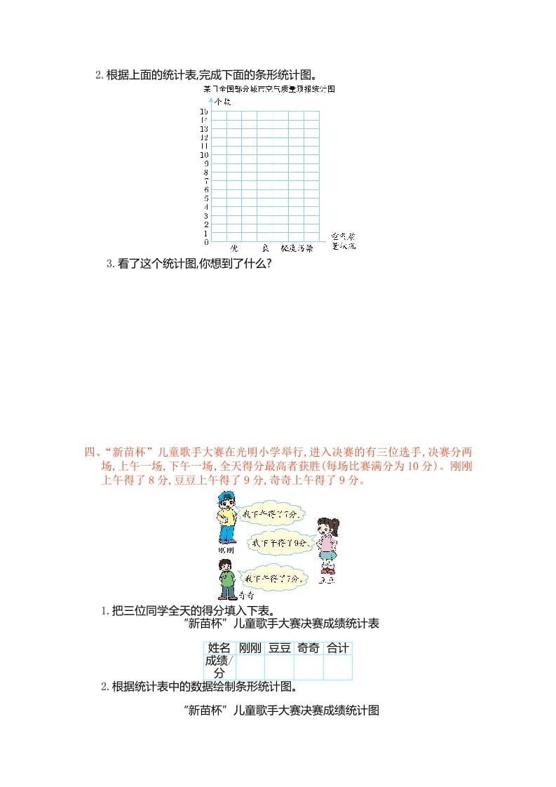 图片[3]-四年级数学上册第七单元测试卷（人教版）-扬明学科网