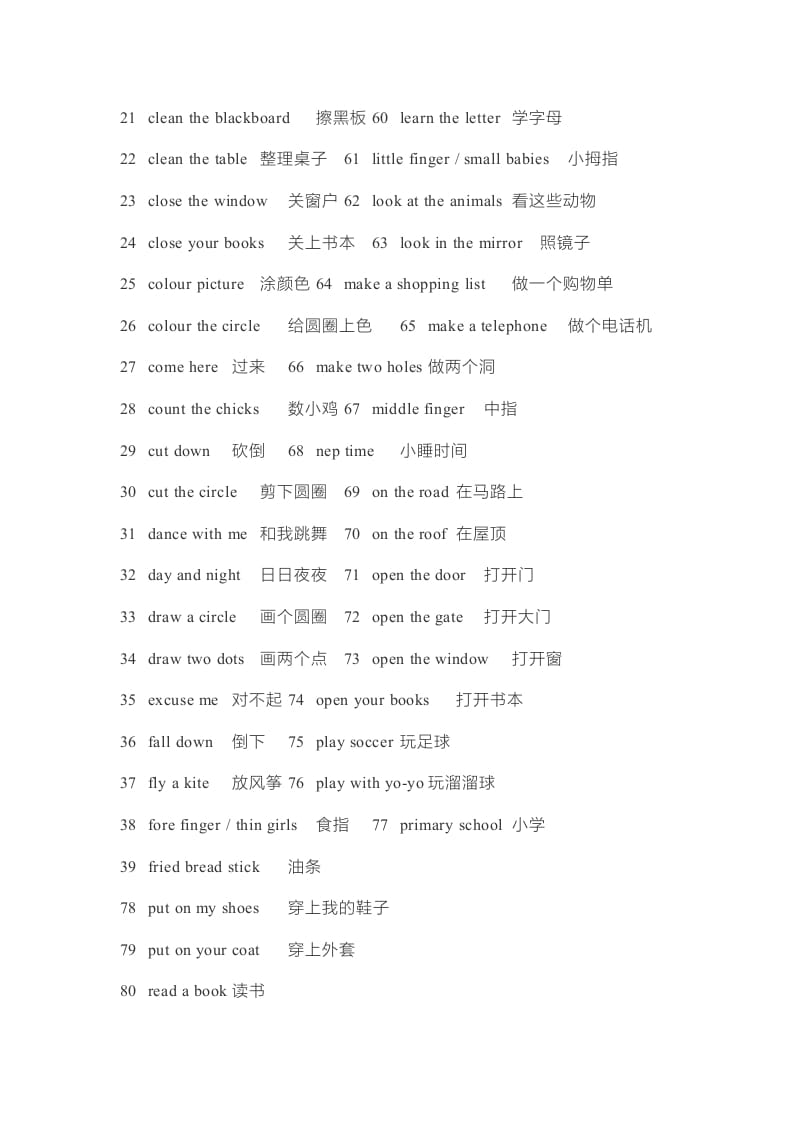 图片[2]-二年级英语上册单词表（人教版一起点）-扬明学科网