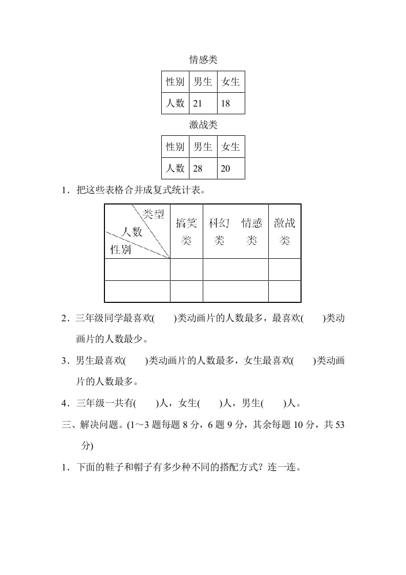 图片[2]-三年级数学下册期末归类卷(3)-扬明学科网