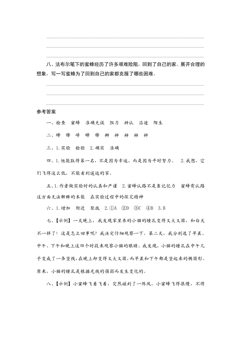 图片[3]-三年级语文下册14蜜蜂-扬明学科网