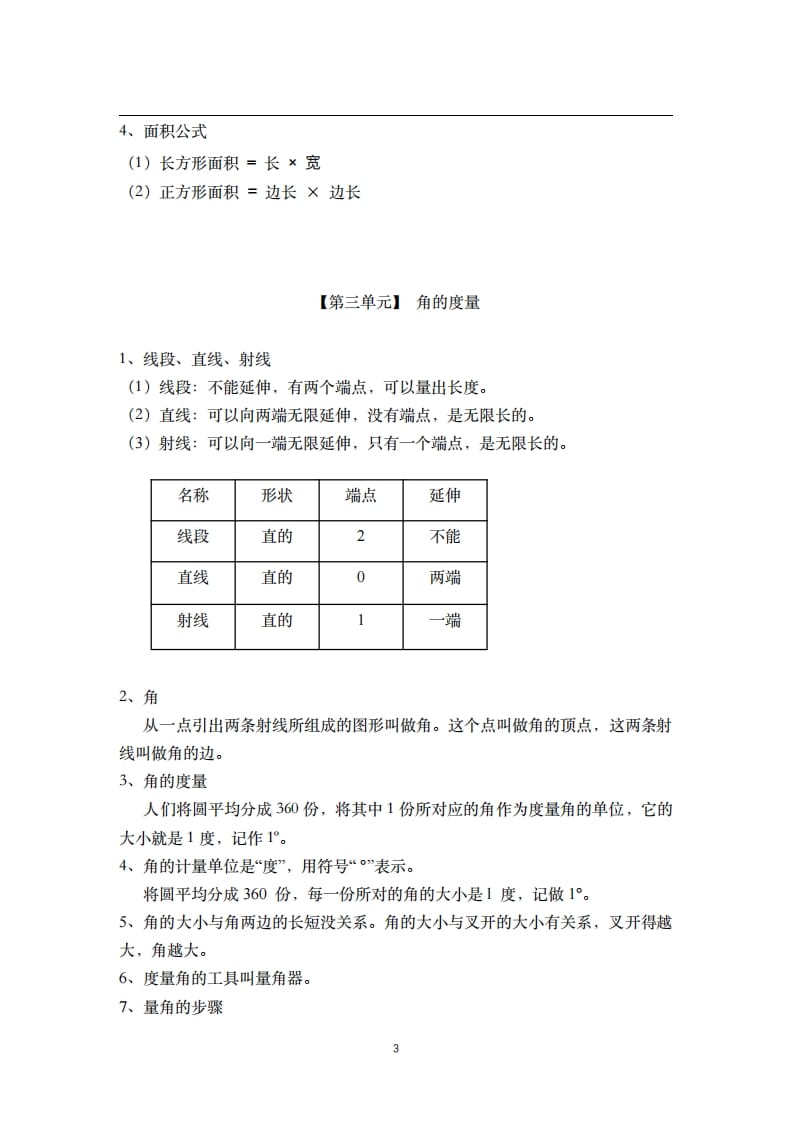 图片[3]-四年级数学上册素材-核心知识点总结人教新课标（人教版）-扬明学科网