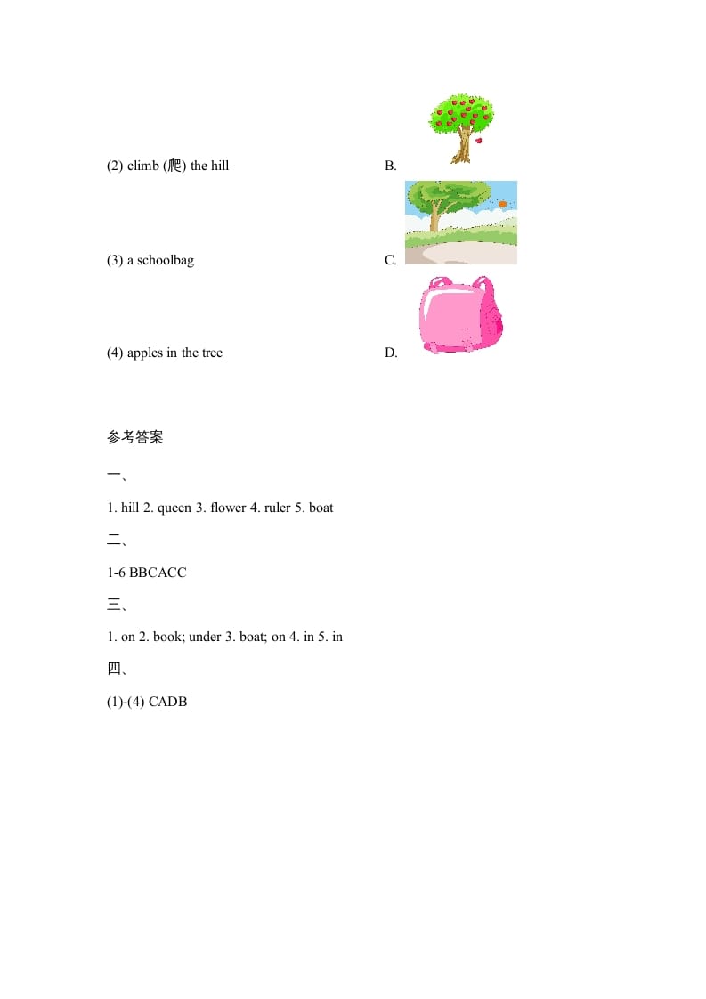 图片[3]-二年级英语上册Unit5_单元达标卷（人教版一起点）-扬明学科网