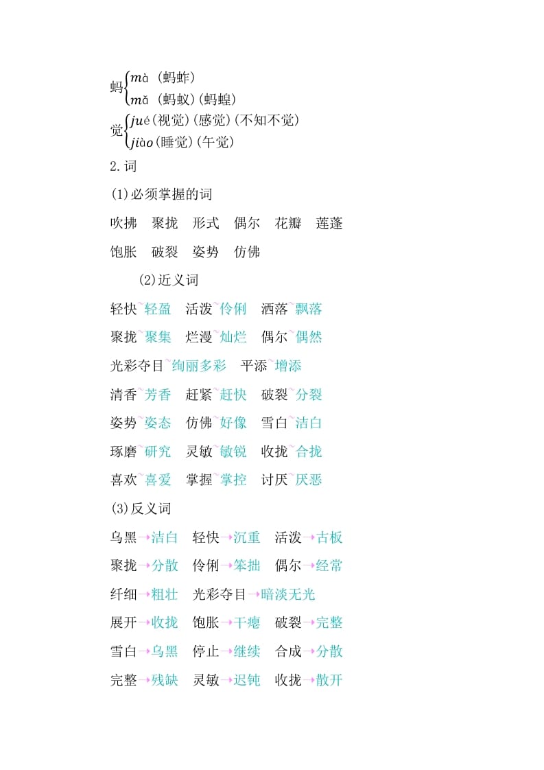 图片[2]-三年级语文下册第一单元知识小结-扬明学科网
