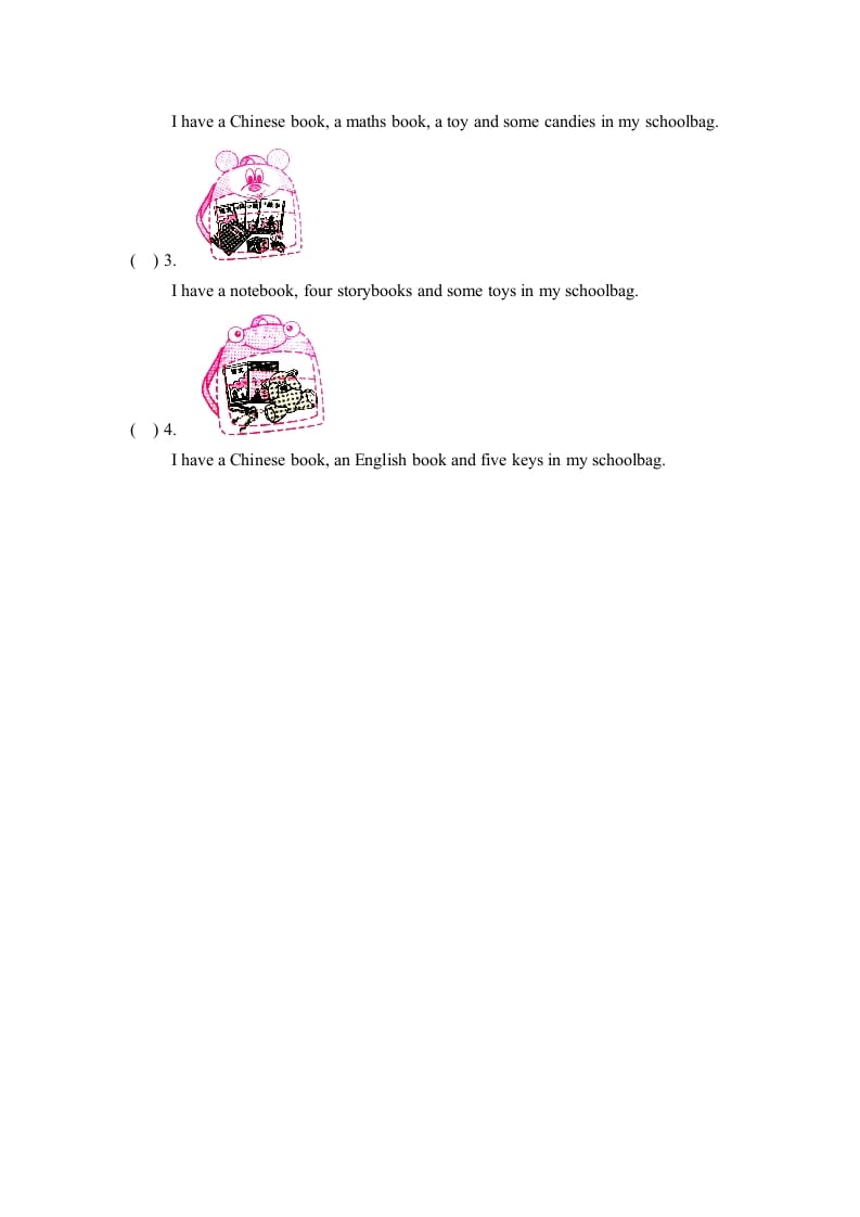 图片[2]-四年级英语上册Unit2_B_Read_and_write同步习题（人教版一起点）-扬明学科网