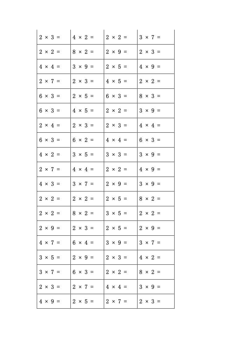 图片[3]-二年级数学上册乘法口诀练习题(84页)（苏教版）-扬明学科网