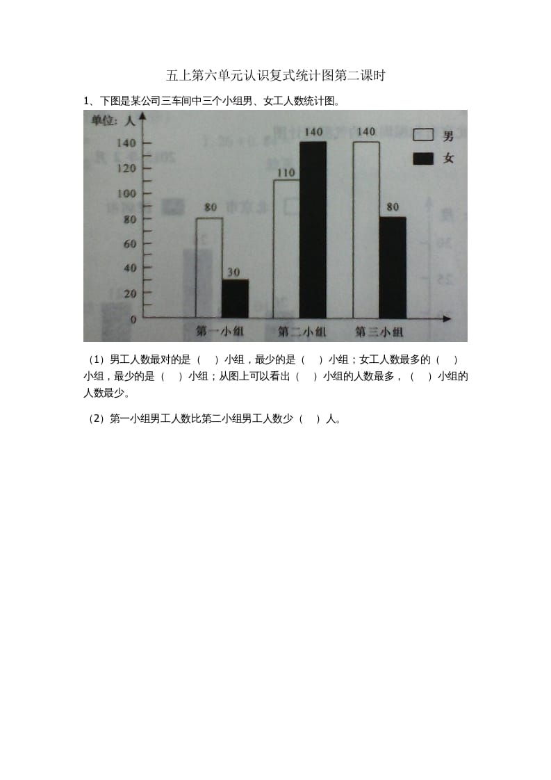 五年级数学上册6.2认识复式条形统计图（苏教版）-扬明学科网