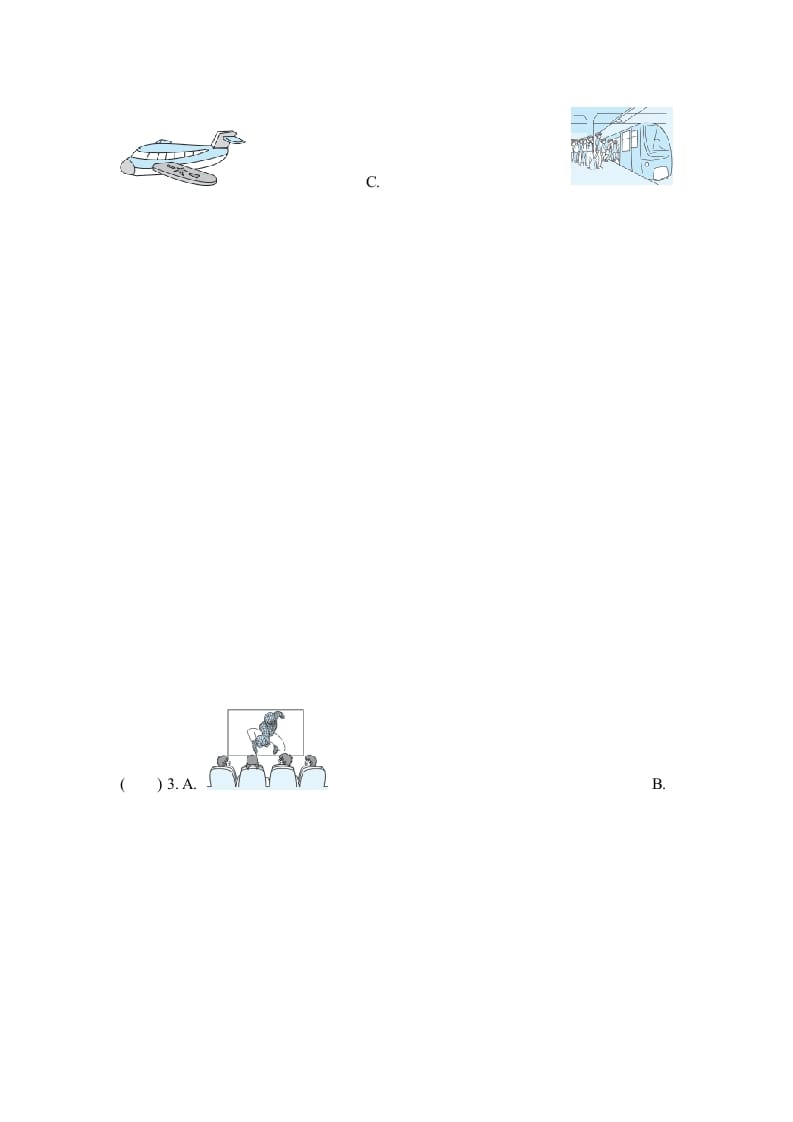 图片[3]-六年级英语上册听力专项复习卷(一)（人教版PEP）-扬明学科网