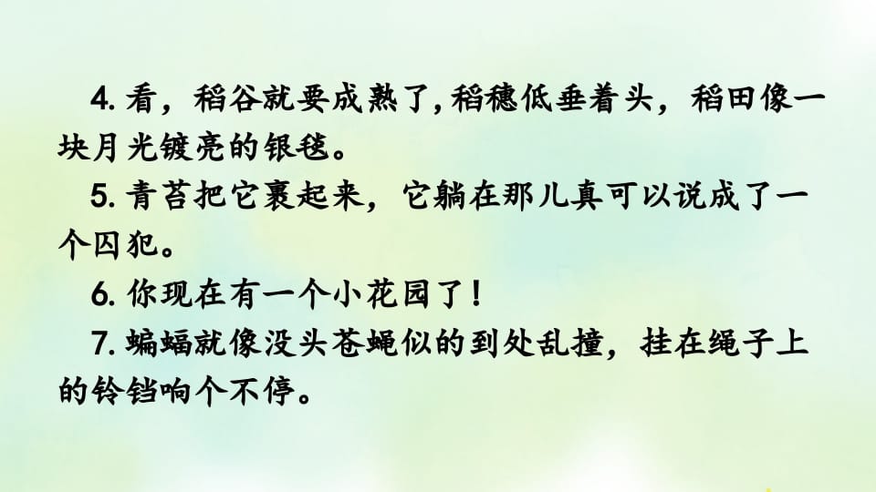 图片[3]-四年级语文上册专项3句子复习课件-扬明学科网