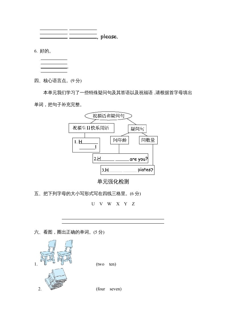 图片[2]-三年级英语上册Unit6单元知识梳理卷（人教PEP）-扬明学科网